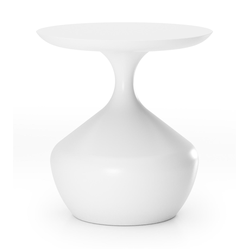 Bomero bijzettafel in wit aluminium - Dia. 48 x H 51 cm