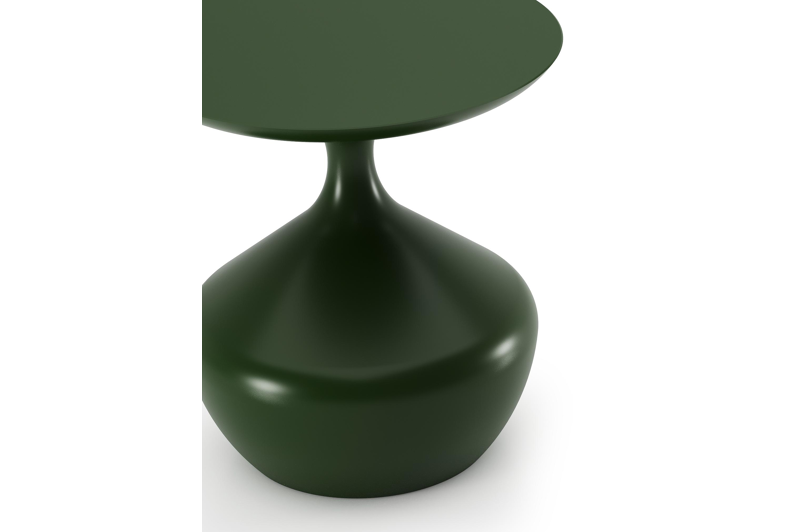 Bomero bijzettafel in groen aluminium - Dia. 48 x H 50 cm