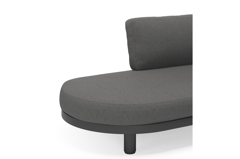 Donato loungehoek in zwart aluminium en met zori sake all weather sunbrella® luxe kussens