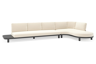 Chaise longue links + 3-zit
