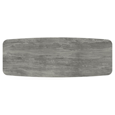 Lacrima tuintafel in wit aluminium en volkeramiek aspen grey - L 315 x B 115 x H 73 cm