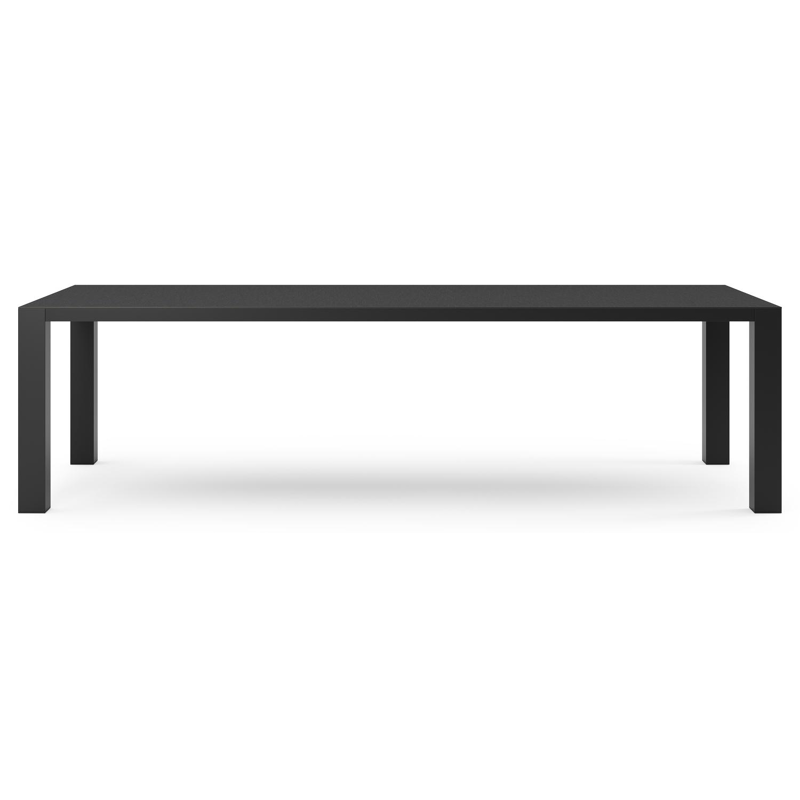 Table de jardin Nano en aluminium noir et céramique pleine nero black - Lg 280 x Larg. 110 x H 75 cm