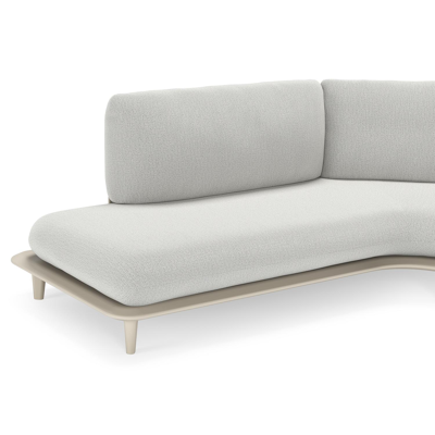 Bomero loungehoek in beige aluminium met savane nimbus all weather sunbrella® luxe kussen