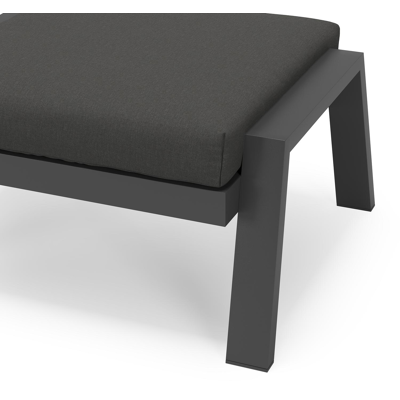 VENETO lounge POUF alu WHITE+AW SUNBRELLA PREMIUM