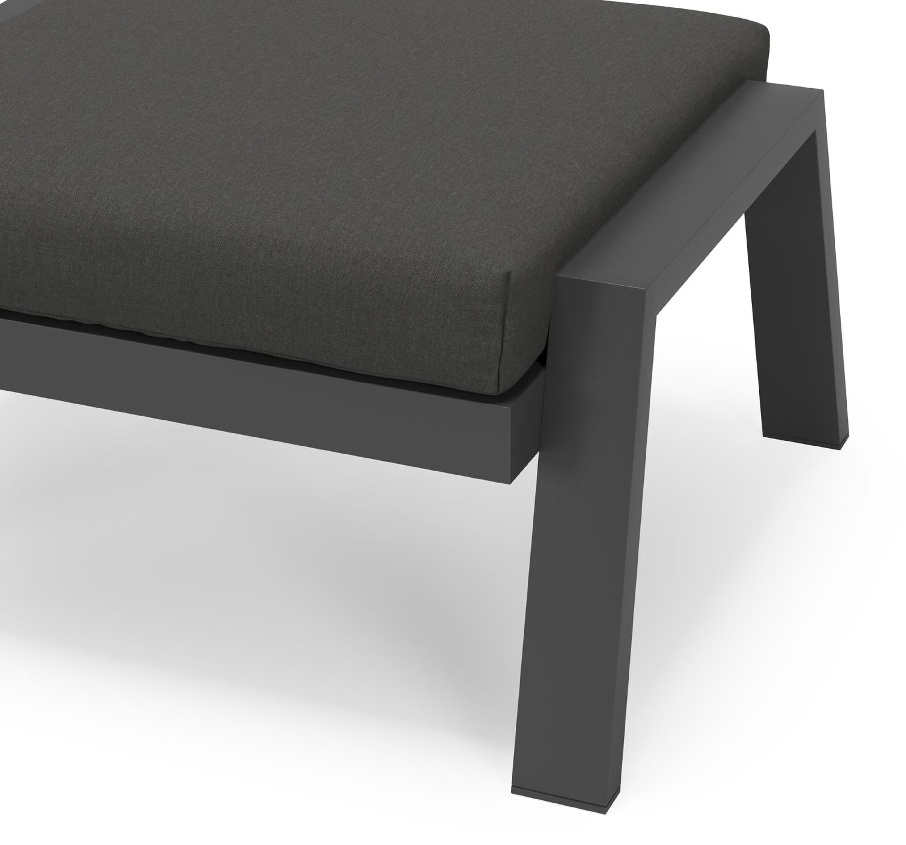 VENETO lounge POUF alu WHITE+AW SUNBRELLA PREMIUM