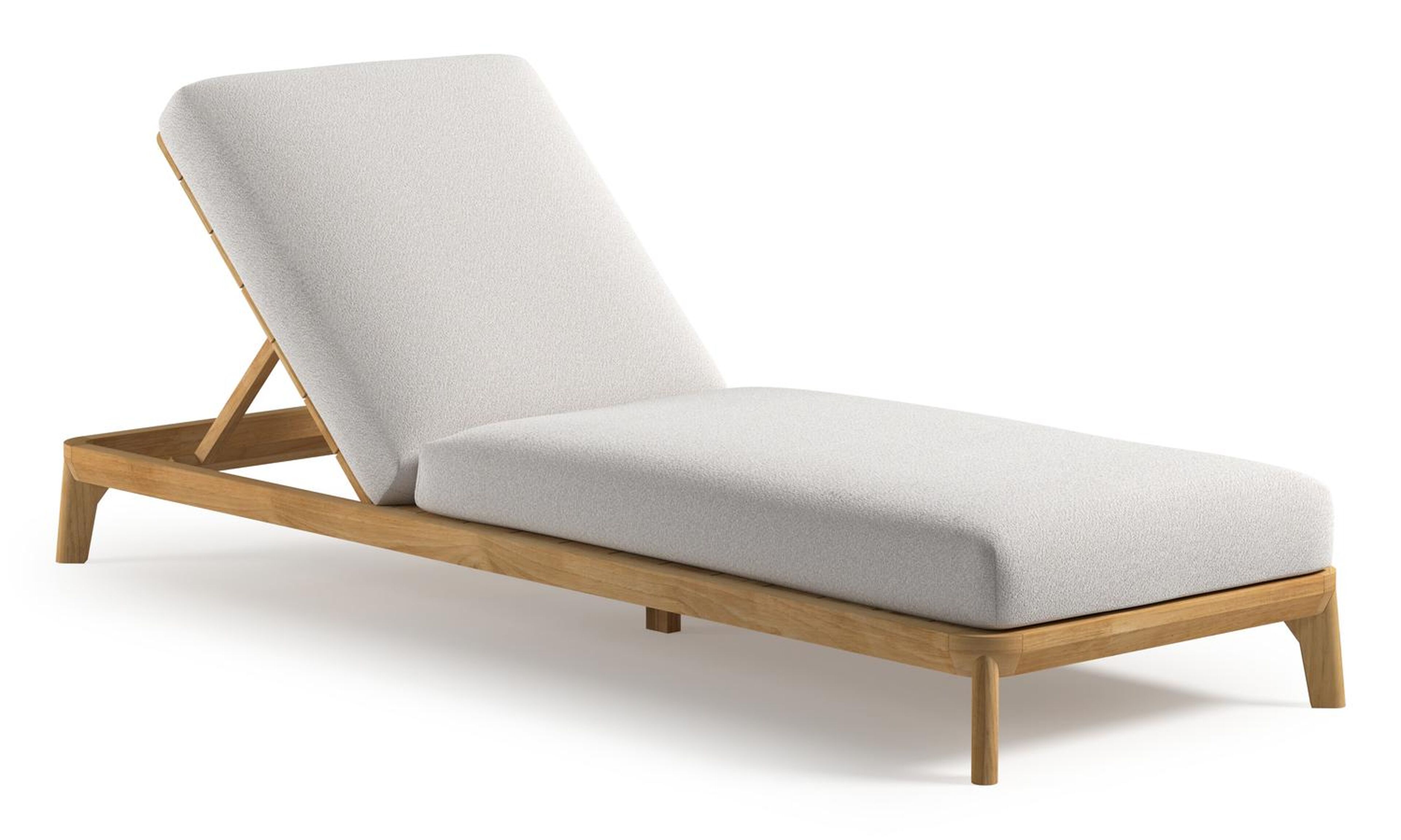 Orso verstelbaar ligbed in teak met soul optik all weather Solica kussen
