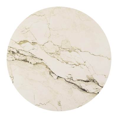 Fano tuintafel rond in beige aluminium en volkeramiek Colorado Dunes Dia. 130 cm