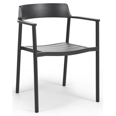 Fiordo tuinstoel in zwart aluminium
