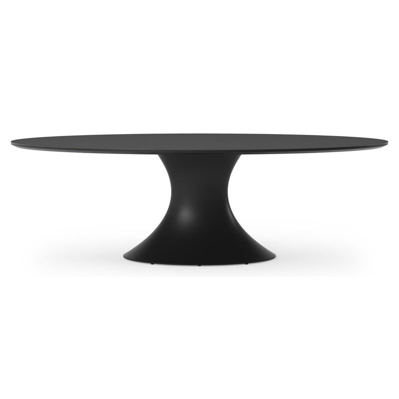 Fano tuintafel in zwart aluminium en volkeramiek nero black - L 240 x B 135 x H 75 cm