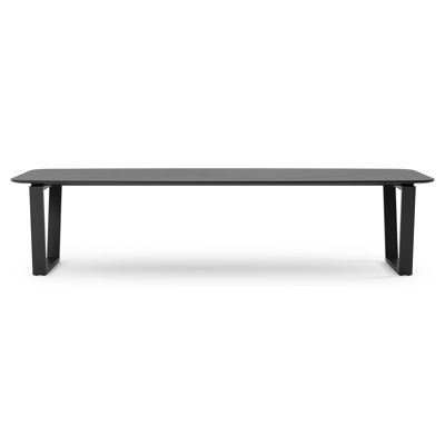 Pagino tuintafel in zwart aluminium en volkeramiek basalt black - L 315 x B 115 x H 74 cm