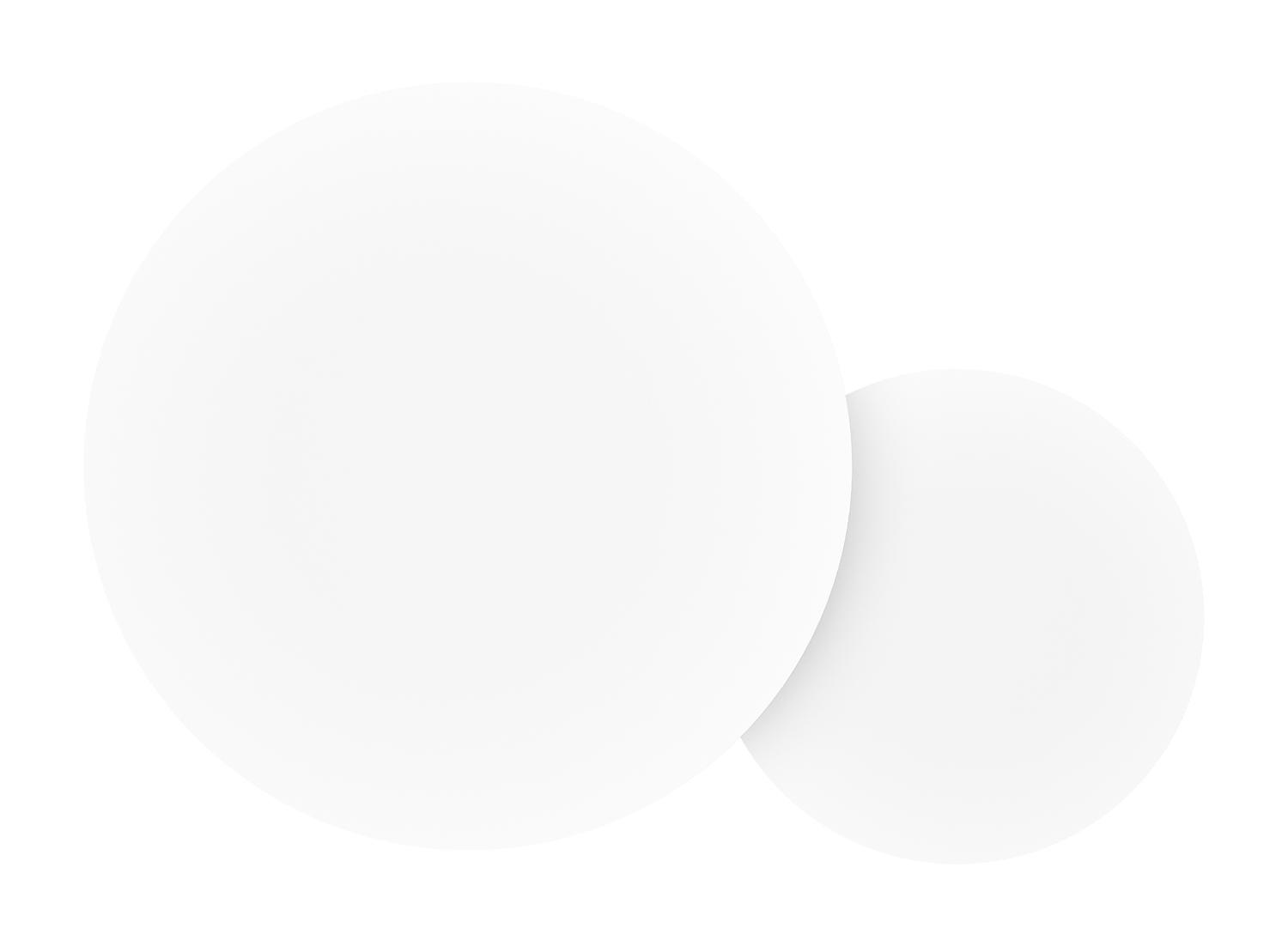 Ensemble de 2 table de basses Cordoba en aluminium blanc - Diam. 74 - 49 x Haut. 37 - 30 cm