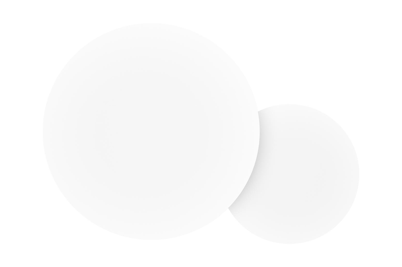 Set van 2 Cordoba loungetafels in wit aluminium - Dia. 74 - 49 x H. 37 - 30 cm