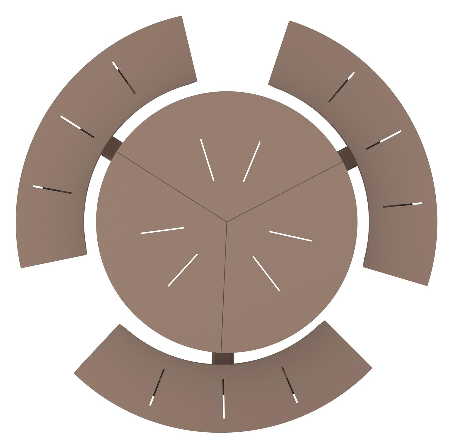 Rondino picknicktafelac in taupe aluminium - Dia. 207 x H 71.5 cm