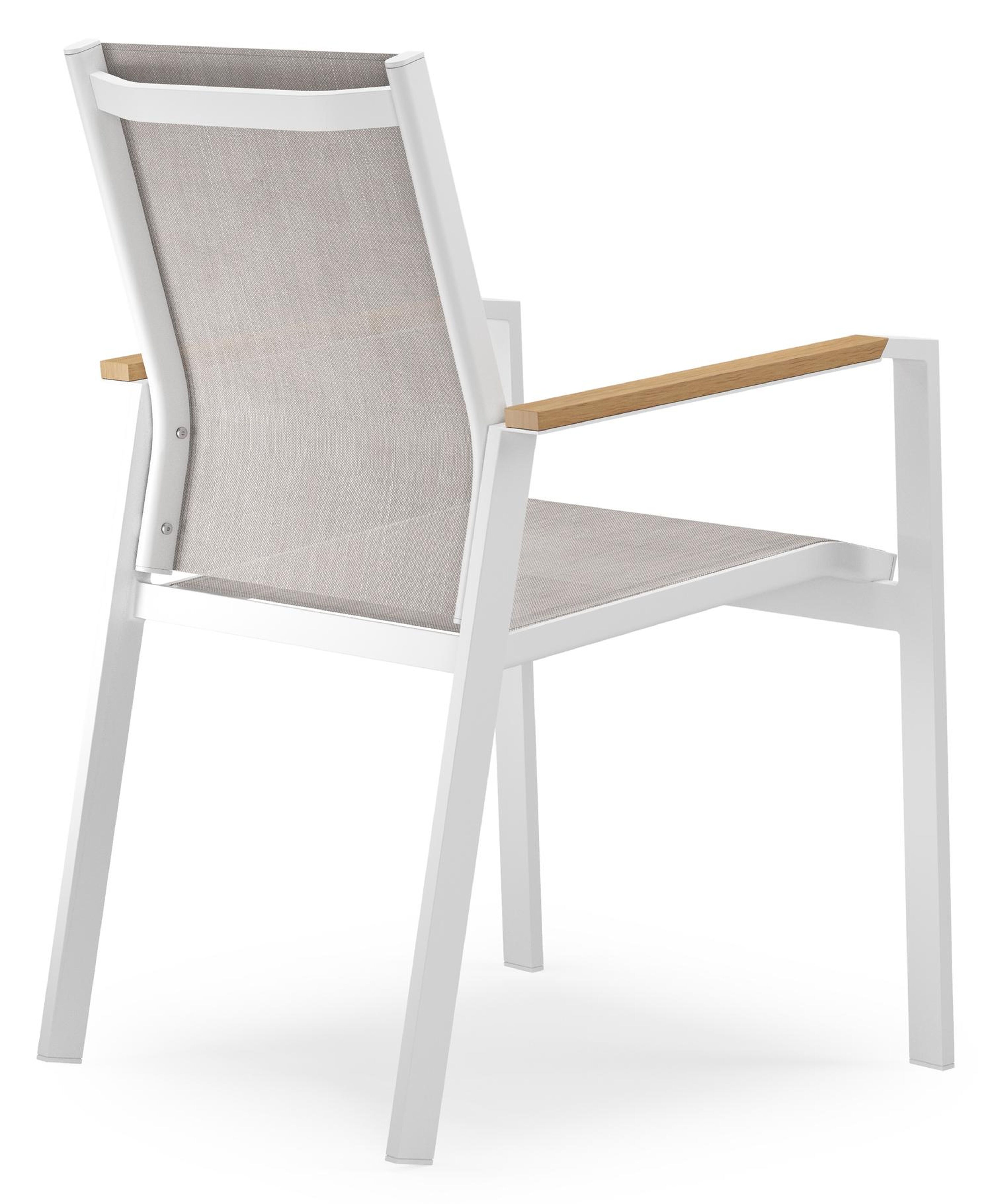 Bahia tuinset in wit aluminium en polywood met 8 stapelbare Bahia tuinstoelen