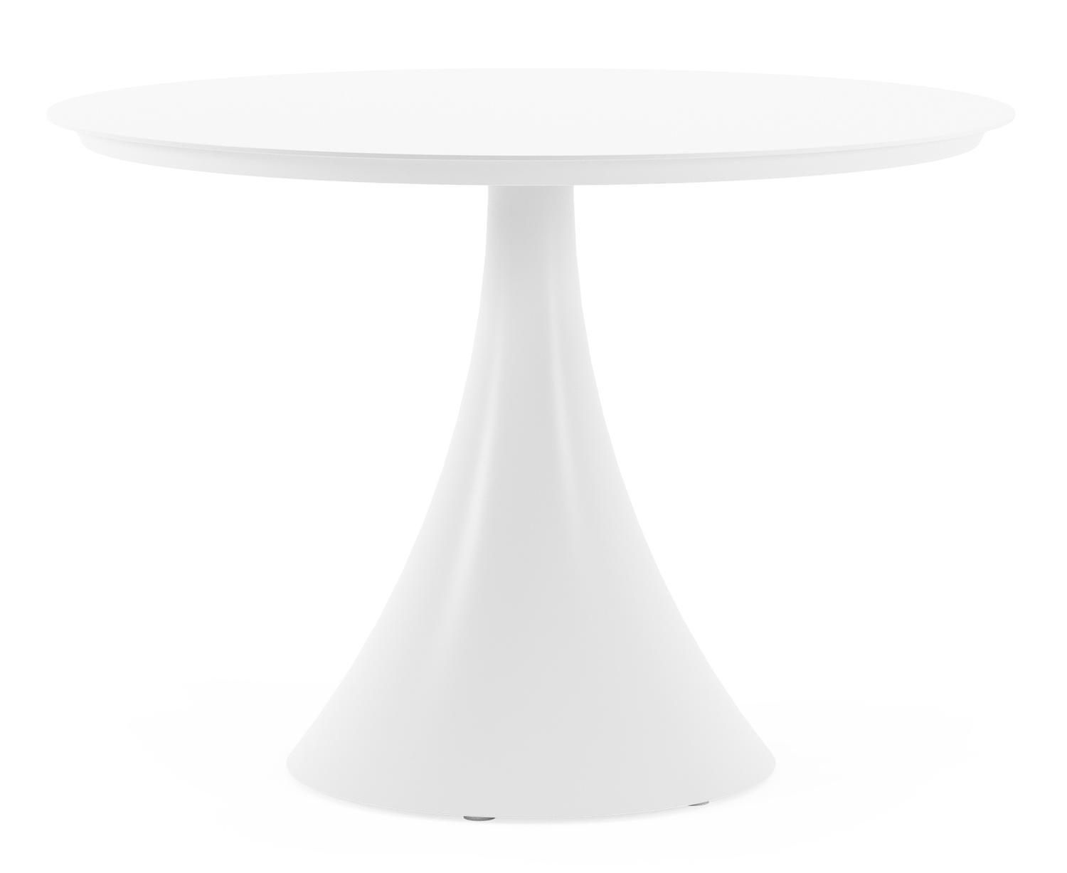 Fano tuintafel rond in wit aluminium - Dia. 110 x H 75 cm