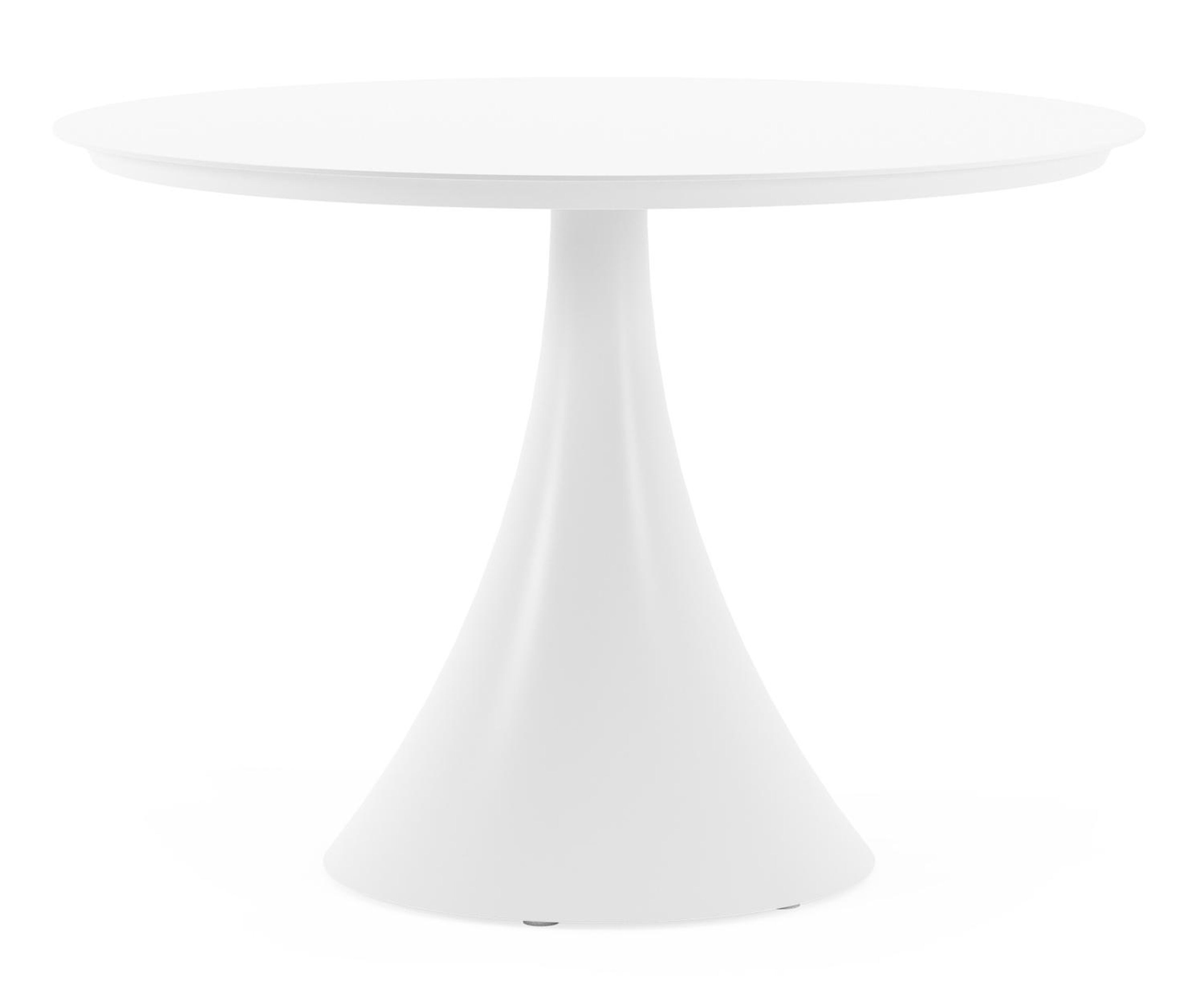 Fano tuintafel rond in wit aluminium - Dia. 110 x H 75 cm