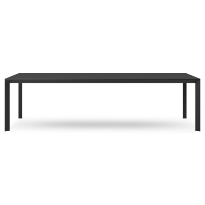Table de jardin Malito en aluminium noir et céramique pleine nero black - Lg 280 x Larg. 110 x H 75 cm