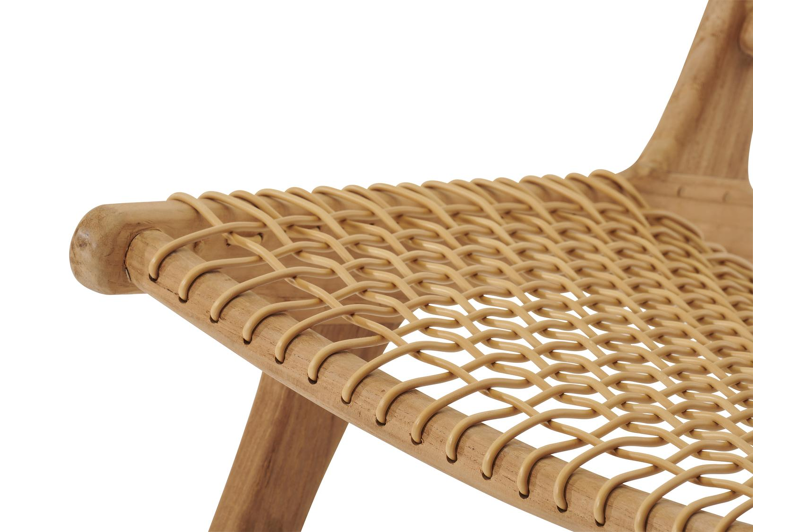 Cosito loungezetel 1-zit in teak en wicker