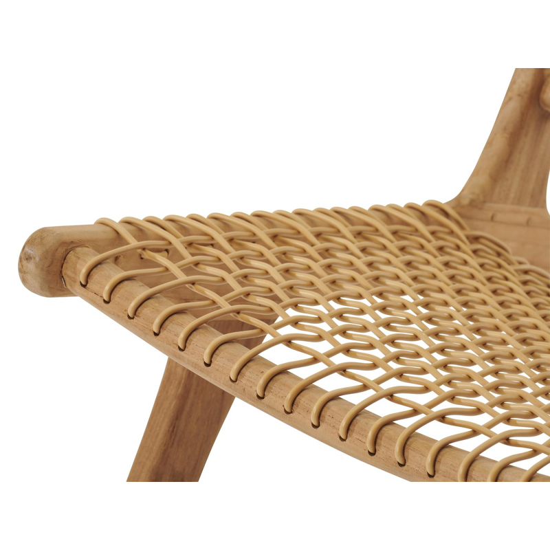 Cosito loungezetel 1-zit in teak en wicker