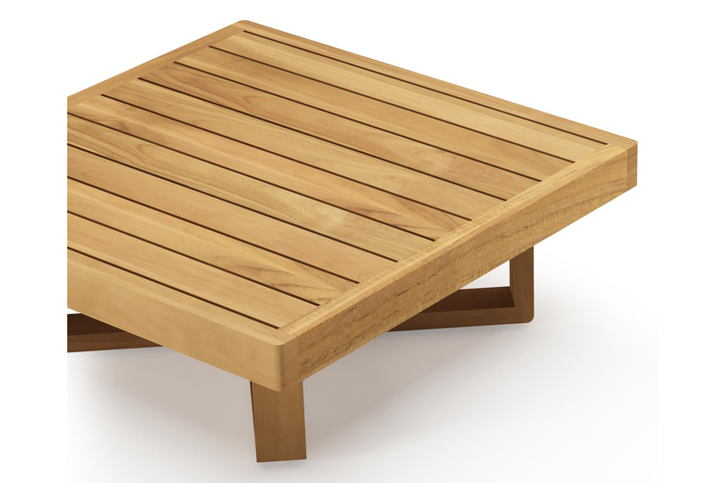 Escala loungetafel in teak - L 70 x B 70 x H 25 cm