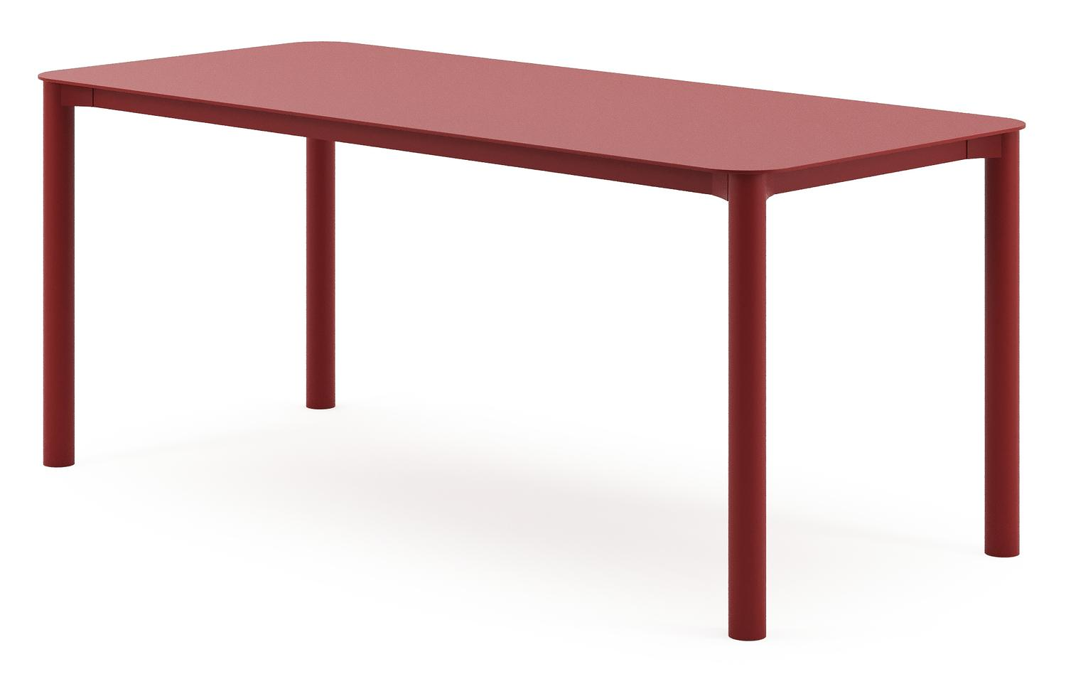Orso tuintafel rechthoekig afgerond in ruby aluminium - L 200 x B 80 x H 75 cm
