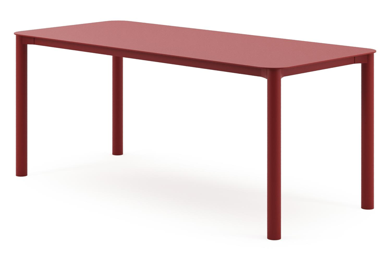 Orso tuintafel rechthoekig afgerond in ruby aluminium - L 200 x B 80 x H 75 cm