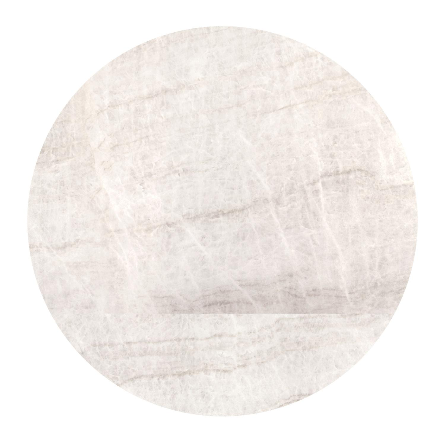 Fano tuintafel rond in beige aluminium en volkeramiek Travertino Bianco - Dia. 110 x H 74 cm