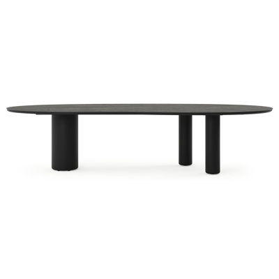 Amico tuintafel organisch in zwart aluminium en volkeramiek Black Obsession - L 320 x B 120 x H 73.5 cm