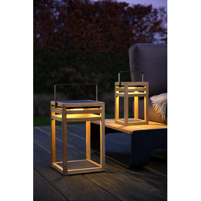 Lampe solaire d'extérieur à LED Vesper - teck