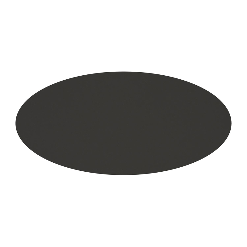 Pamplona ovale tuinset in zwart aluminium en sintered stone notte minerale met 6 Zamora tuinstoelen