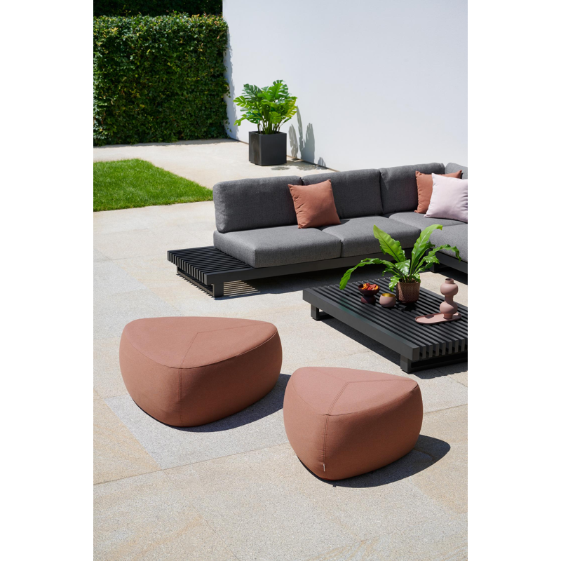 Masso lounge poef in heritage rust all weather sunbrella® luxe - B 60 x D 60 x H 35 cm