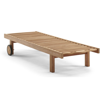 Chaise longue réglable Eric en teak
