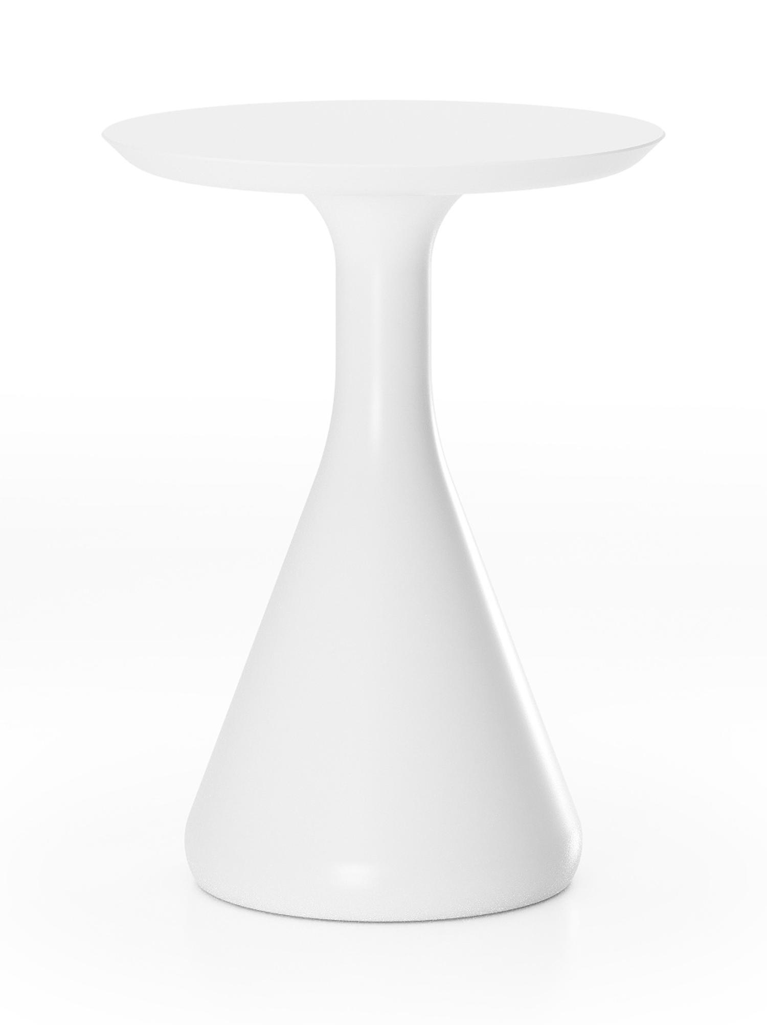 Table d'appoint Bomero en aluminium blanc - Dia. 34 x Haut. 46 cm