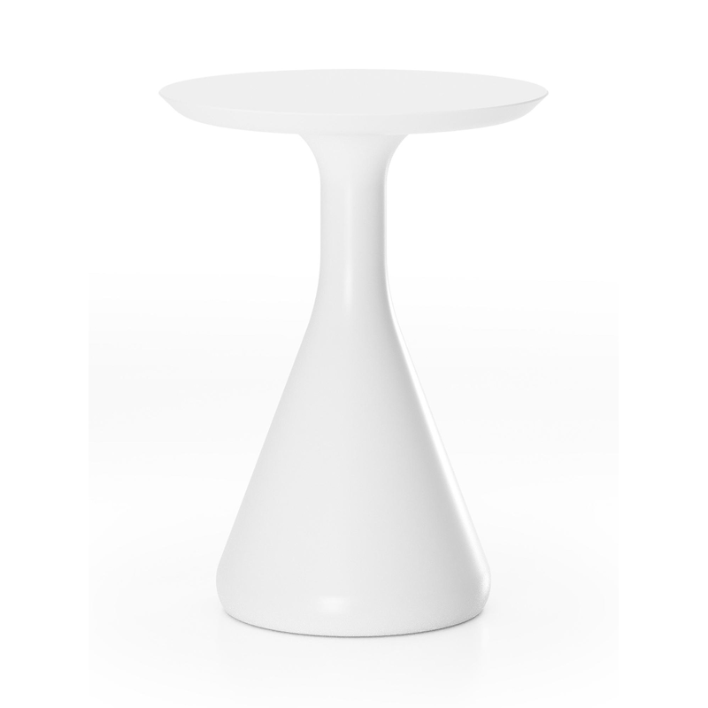 Table d'appoint Bomero en aluminium blanc - Dia. 34 x Haut. 46 cm