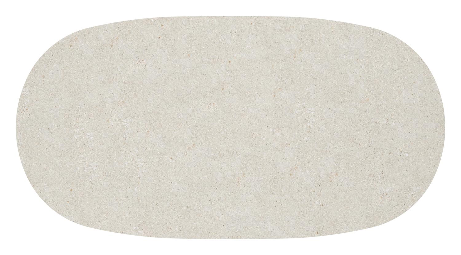 Amico loungetafel bombo in zwart aluminium en volkeramiek Shilin - L 171 x B 89 x H 24 cm