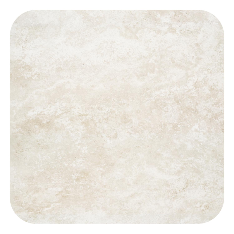 Amico tuintafel afgerond vierkant in beige aluminium en volkeramiek Rapolano - L 148 x B 148 x H 73.5 cm