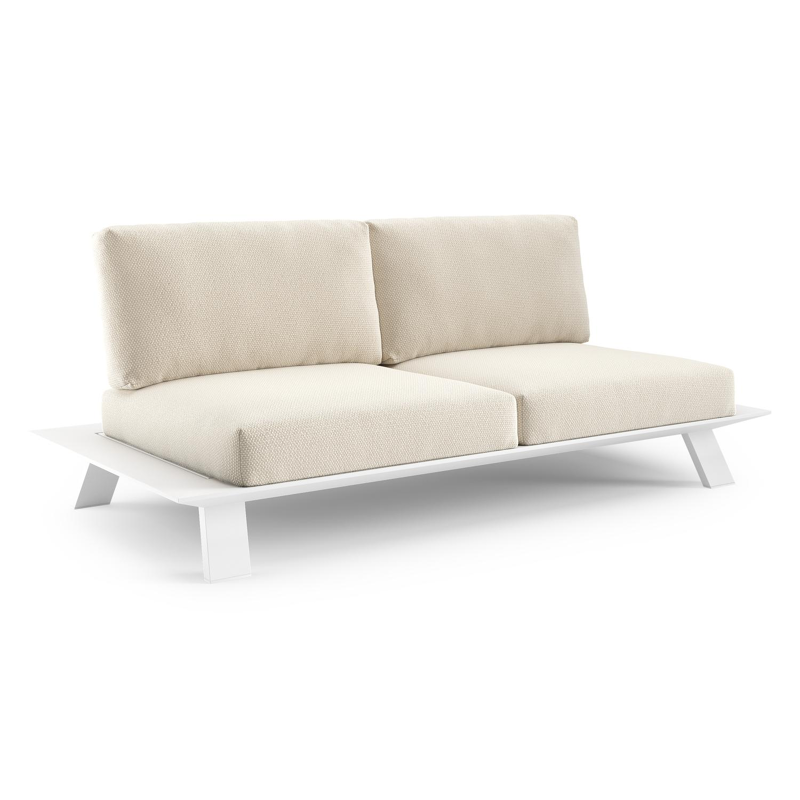 Cesano loungebank in wit aluminium met althea off white all weather Cosytica kussen