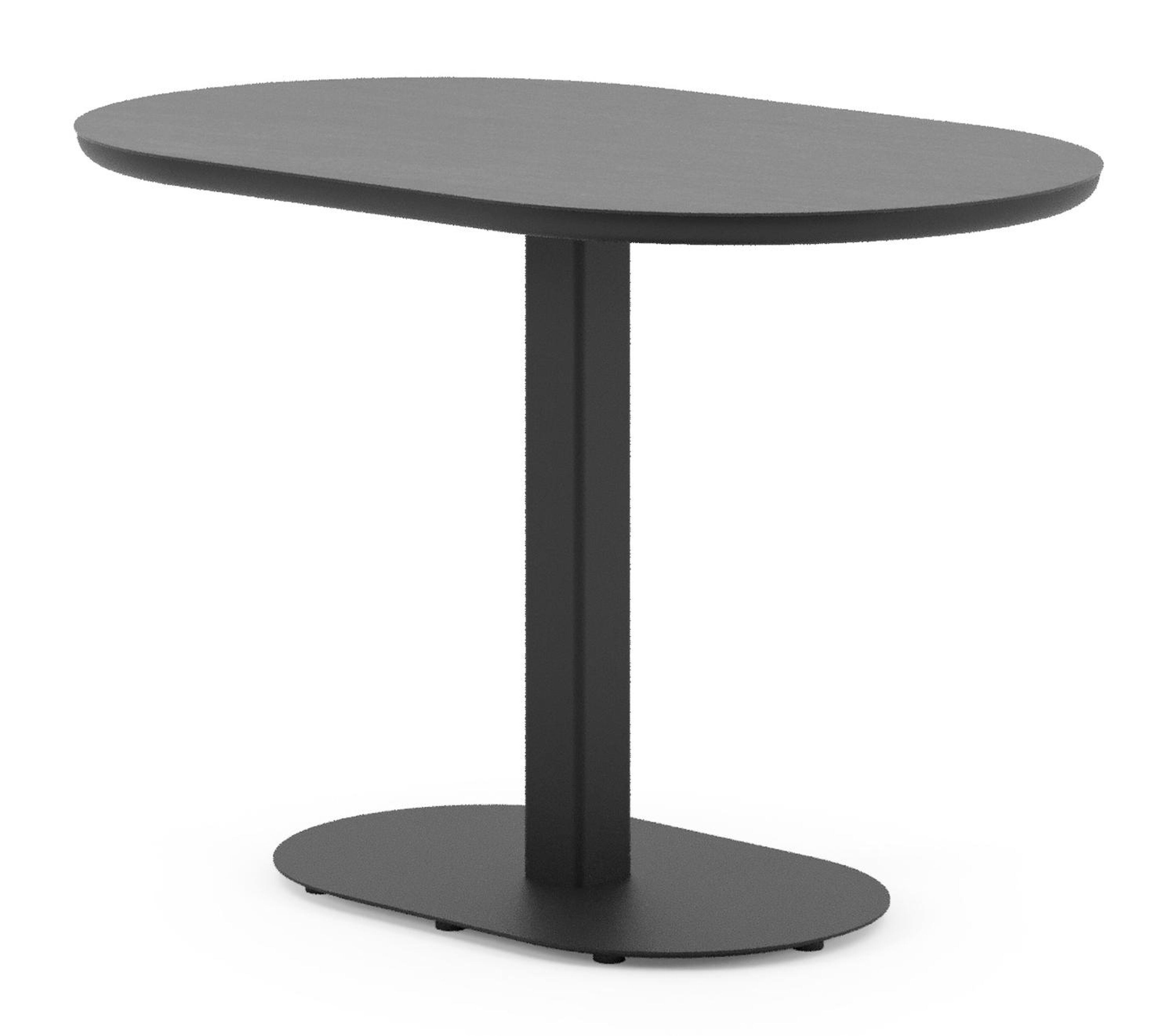 Teramo kantelbare tuintafel bombo in zwart aluminium en volkeramiek Basalt Black - L 110 x B 70 x H 74 cm