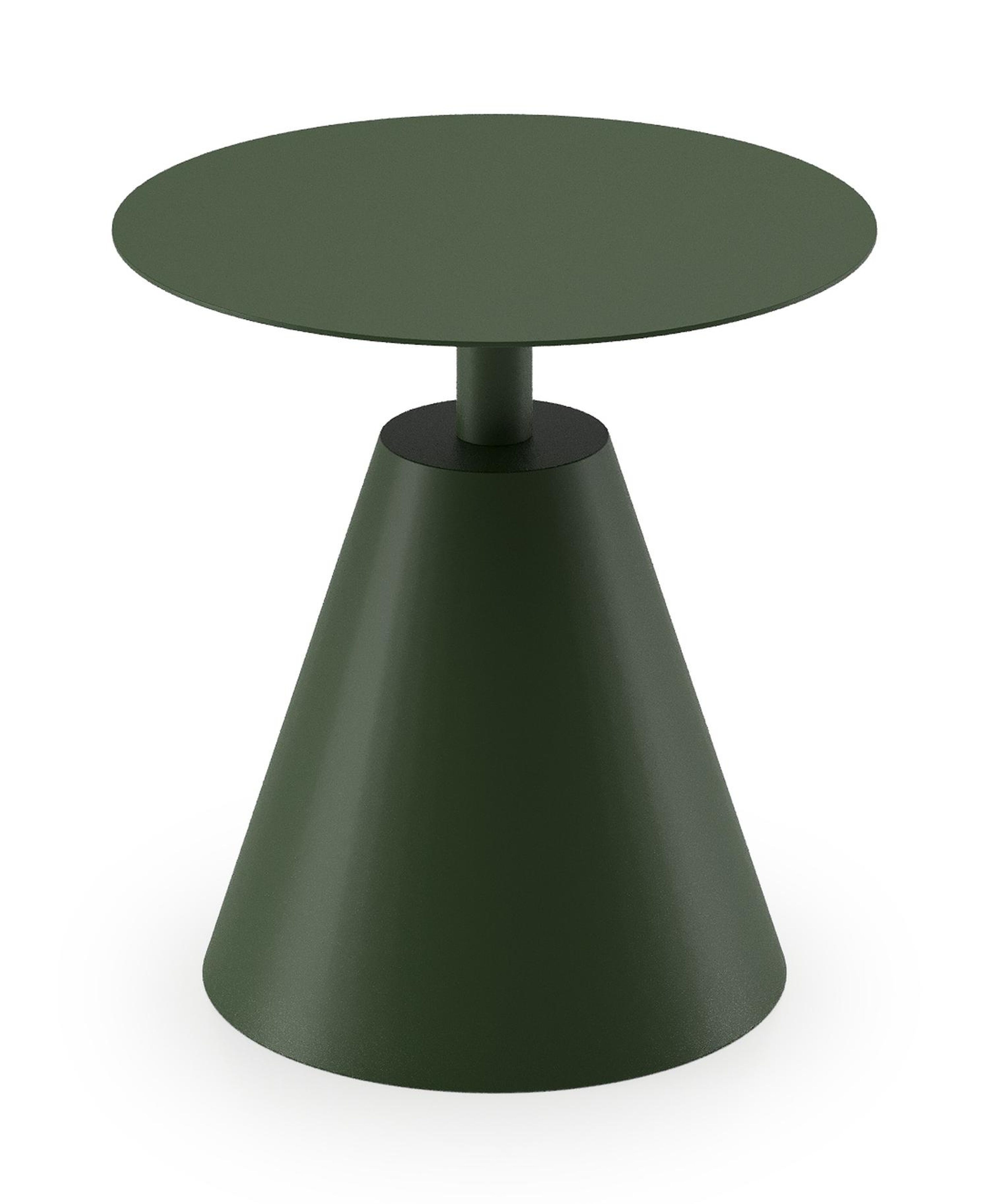 Table d'appoint Lucca en aluminium vert - Diam. 50 x Haut. 50 cm