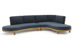 Chaise longue links + 2-zit organisch