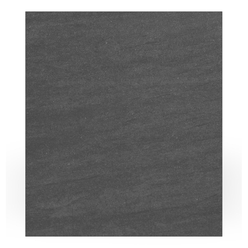 Como loungetafel in zwart aluminium en basalt black volkeramiek - L 70 x B 80 x H 20 cm