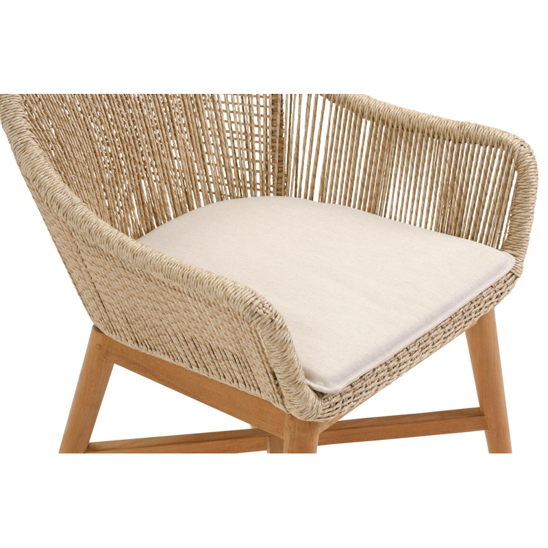 Borgo stoelkussen in all weather sunbrella® luxe heritage papyrus