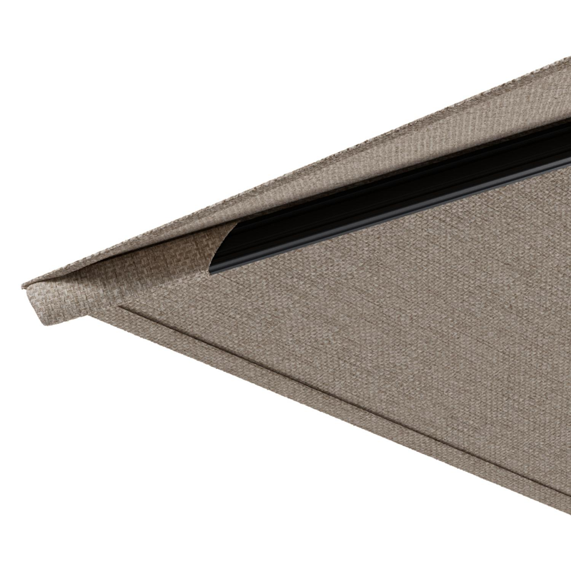 Avola zweefparasol met tiltfunctie in zwart aluminium met rustic weather+ softtouch parasoldoek - L1 200 x L2 300 cm (zonder voet)