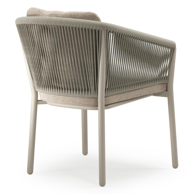 Estella verlengbare tuinset rechthoekig in beige aluminium en sintered stone Crema minerale met 8 Gerona tuinstoelen