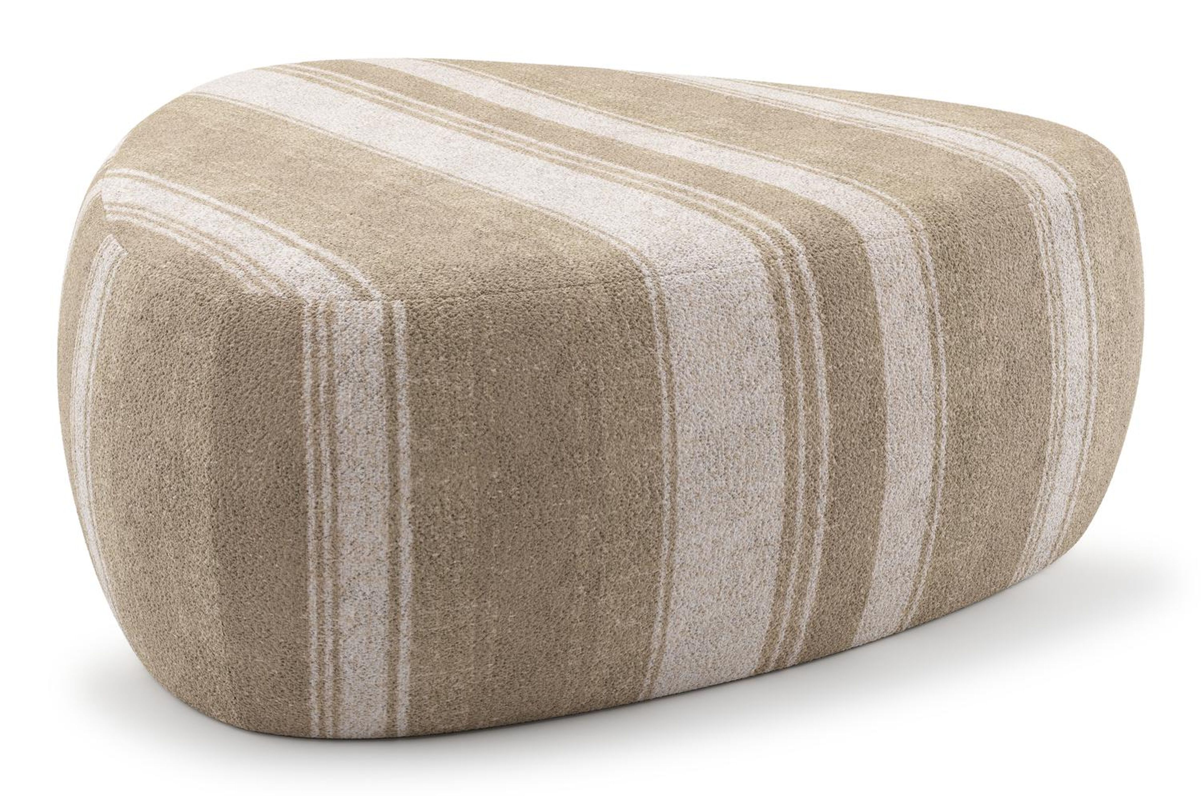 Masso poef in tonga beige all weather cosytica - B 90 x D 90 x H 35 cm
