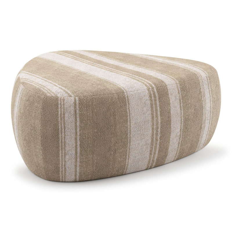 Masso poef in tonga beige all weather cosytica - B 90 x D 90 x H 35 cm