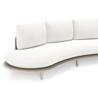 Bomero loungeset in beige aluminium met soul optik all weather solica kussen