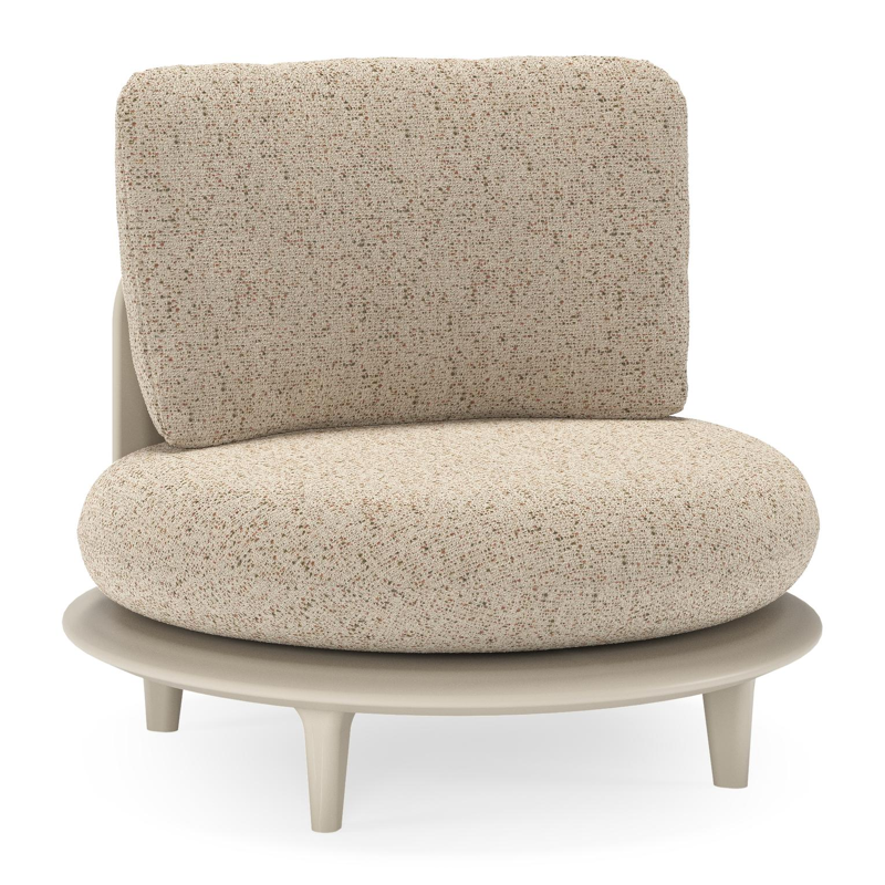 Bomero loungestoel in beige aluminium met bora jungle all weather cosytica kussen