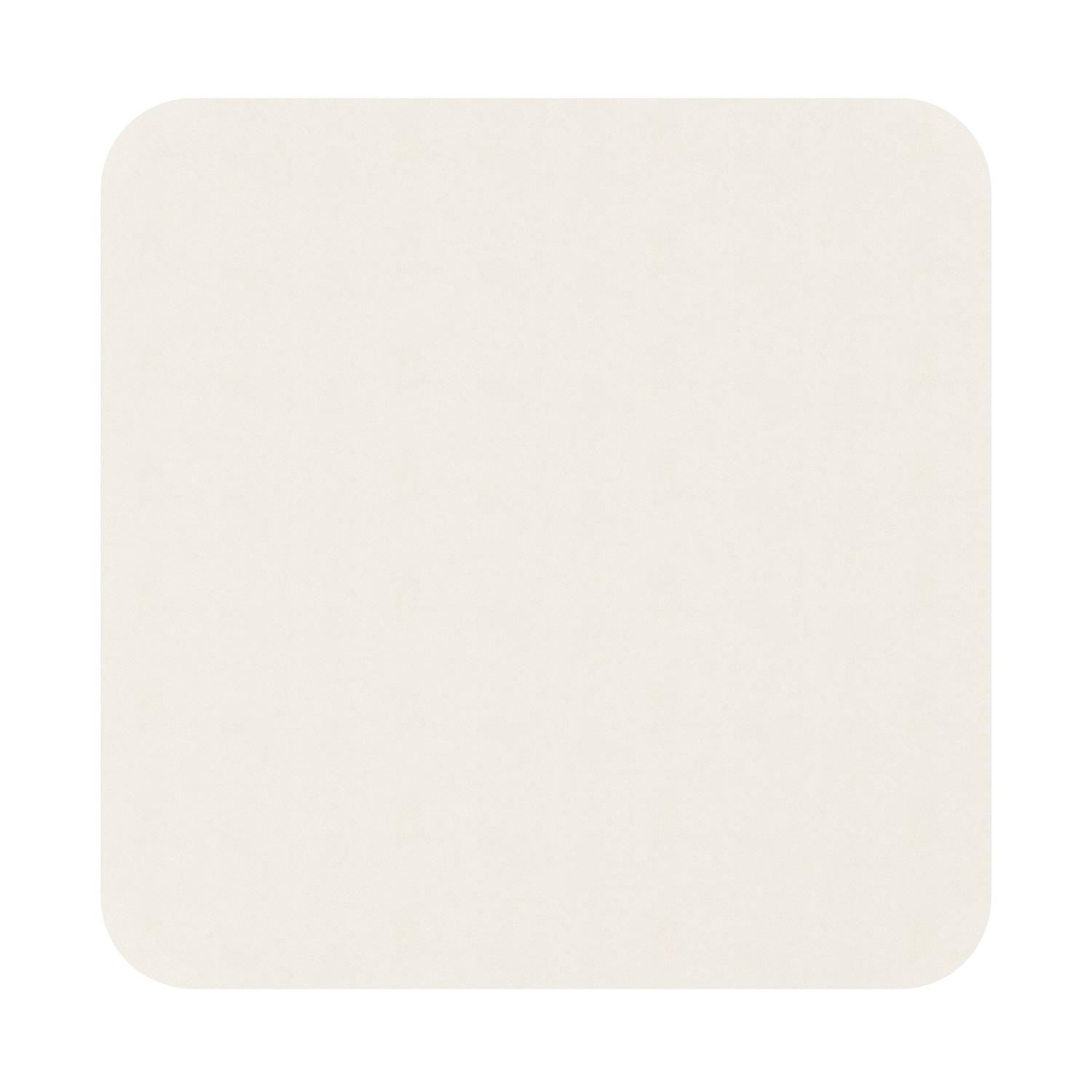 Table de jardin Orso carré arrondi en aluminium blanc et céramique pleine beige - Lg. 90 x Lrg. 90 x Haut. 75 cm