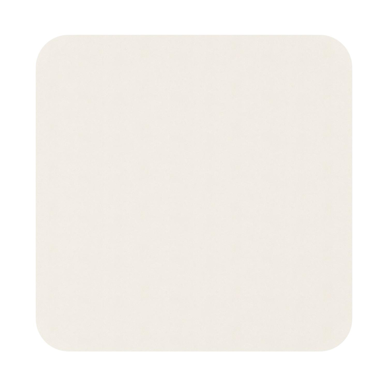 Table de jardin Orso carré arrondi en aluminium blanc et céramique pleine beige - Lg. 90 x Lrg. 90 x Haut. 75 cm